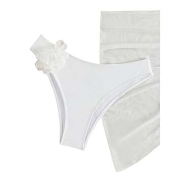 Stylish SOLY HUX 3 Piece Floral Bikini Swimsuit Set