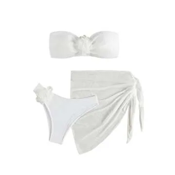 Stylish SOLY HUX 3 Piece Floral Bikini Swimsuit Set