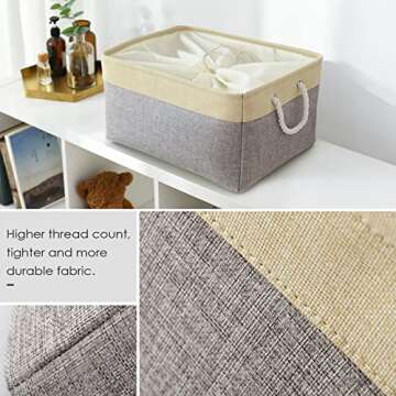 TheWarmHome Fabric Storage Basket - Stylish Organizing Solution
