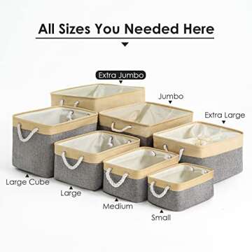 TheWarmHome Fabric Storage Basket - Stylish Organizing Solution