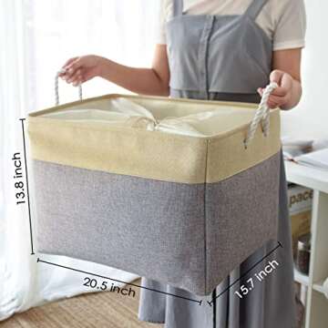 TheWarmHome Fabric Storage Basket - Stylish Organizing Solution