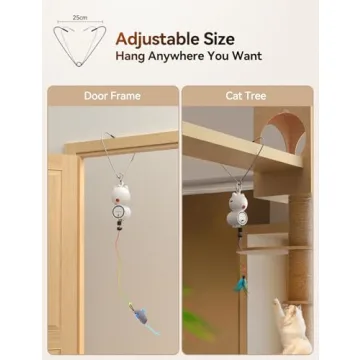 Interactive LED Light Cat Toy with Feather for Indoor Cats