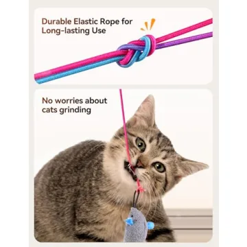 Interactive LED Light Cat Toy with Feather for Indoor Cats