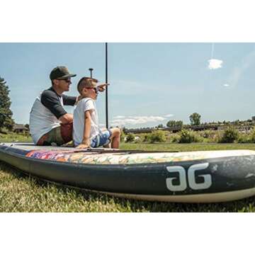 AQUAGLIDE Inflatable Stand Up Paddle Board with Premium SUP Accessories - Backpack, Leash, and Hand Pump - Kush 11' ISUP, Multicolor, 40.15748031496063