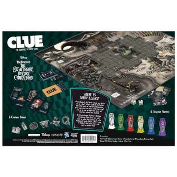 CLUE: Disney The Nightmare Before Christmas | Collectible Clue Game Based on Disney Classic Film | O...