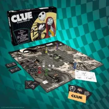 CLUE: Disney The Nightmare Before Christmas | Collectible Clue Game Based on Disney Classic Film | Officially-Licensed Game with Familiar Locations and Iconic Characters