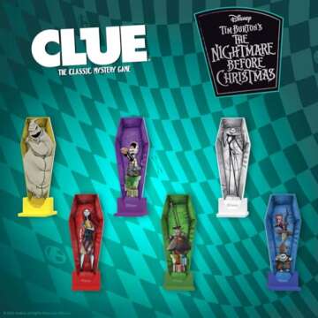 CLUE: Disney The Nightmare Before Christmas | Collectible Clue Game Based on Disney Classic Film | Officially-Licensed Game with Familiar Locations and Iconic Characters