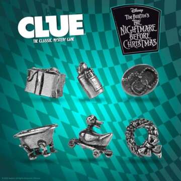 CLUE: Disney The Nightmare Before Christmas | Collectible Clue Game Based on Disney Classic Film | Officially-Licensed Game with Familiar Locations and Iconic Characters
