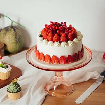 Elegant Colorful Glass Crystal Cake Stand for Celebrations