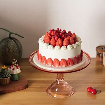 Elegant Colorful Glass Crystal Cake Stand for Celebrations