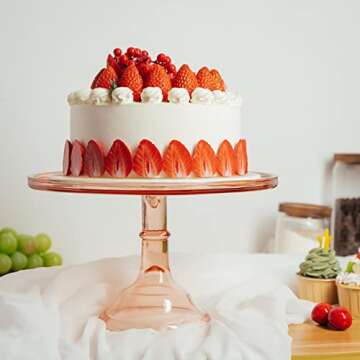 Elegant Colorful Glass Crystal Cake Stand for Celebrations