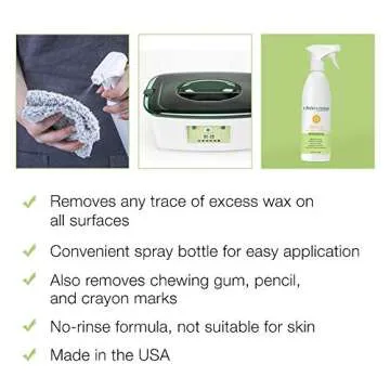 Clean + Easy Clean-up All-purpose Surface Cleanser Spray, Removes Excess Wax, Oil And Grease From Wax Warmers, 16 oz