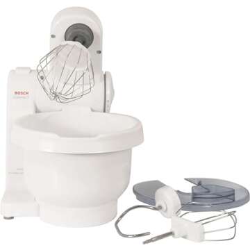 Bosch MUM4405 Compact Tilt-Head Stand Mixer with Pouring Shield, 400 watt, 4 Quart