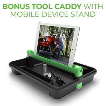 MYCHANIC Garage Rolling Toolbox Stool - Safe & Adjustable