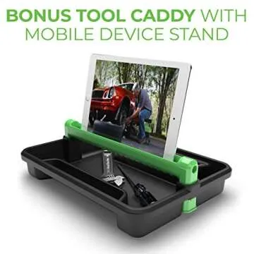 MYCHANIC Garage Rolling Toolbox Stool - Safe & Adjustable