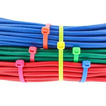 Secure 8 Inch Fluorescent Pink 50 lb Standard Nylon Cable Tie - 100 Pack