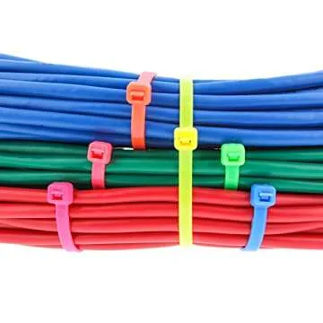 Secure 8 Inch Fluorescent Pink 50 lb Standard Nylon Cable Tie - 100 Pack