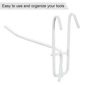 MECCANIXITY Grid Wall Display Hooks Store Garage Storage Wall Organizers 4 Inch White, Pack of 30