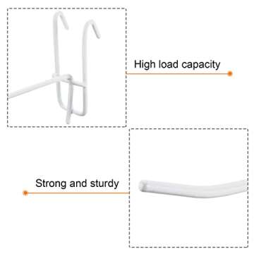 MECCANIXITY Grid Wall Display Hooks Store Garage Storage Wall Organizers 4 Inch White, Pack of 30