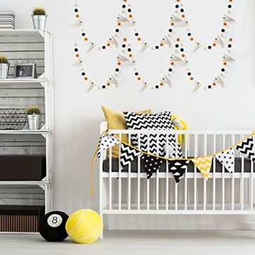 Handmade Halloween Felt Balls Ghosts Garland Decor