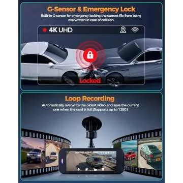 Lensuge 4K+1080P Dual Dash Camera with WiFi