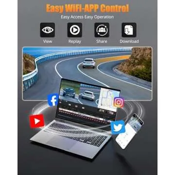 Lensuge 4K+1080P Dual Dash Camera with WiFi