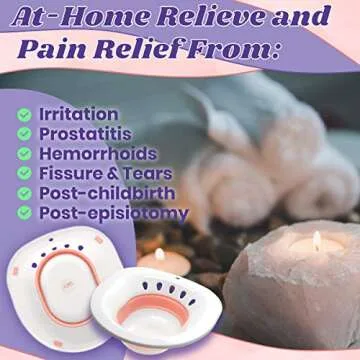 Fivona Yoni Steam Seat - Expandable Over The Toilet - Universal Fit - Perineal Soaking and V Steaming - Sitz Bath Seat for Hemorrhoids Treatment and Postpartum Care Soak