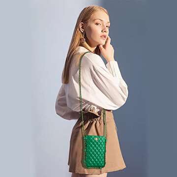 Montana West Small Crossbody Bags for Women Trendy Quilted Cell Phone Purse Chain Wallet Bag MWC-141...