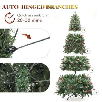 Stunning 7.5FT Pre-lit Christmas Tree for All Spaces