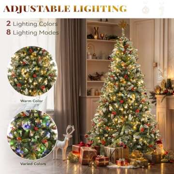Stunning 7.5FT Pre-lit Christmas Tree for All Spaces