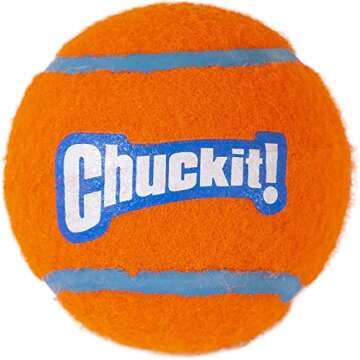 Chuckit! Dog Tennis Ball Dog Toy, Medium (2.5 Inch Diameter) for dogs 20-60 lbs, Pack of 4