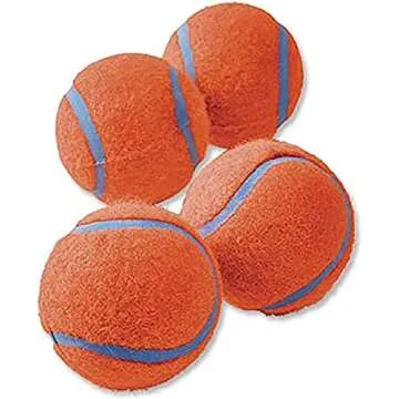 Chuckit! Dog Tennis Ball Dog Toy, Medium (2.5 Inch Diameter) for dogs 20-60 lbs, Pack of 4