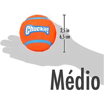 Chuckit! Dog Tennis Ball Dog Toy, Medium (2.5 Inch Diameter) for dogs 20-60 lbs, Pack of 4