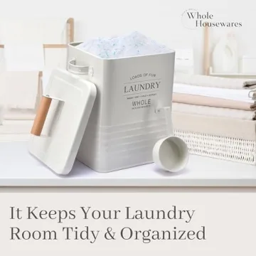 Whole Housewares Farmhouse Laundry Detergent Holder Container