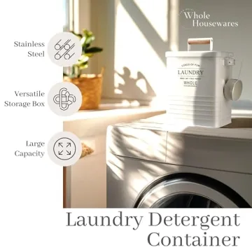 Whole Housewares Farmhouse Laundry Detergent Holder Container