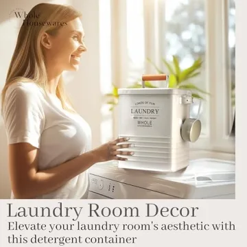 Whole Housewares Farmhouse Laundry Detergent Holder Container