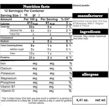 Vahine Amandes en Poudre 125g for Exquisite Baking