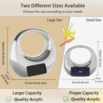 YYW Silver Moon Acrylic Evening Clutch Unique Handbag