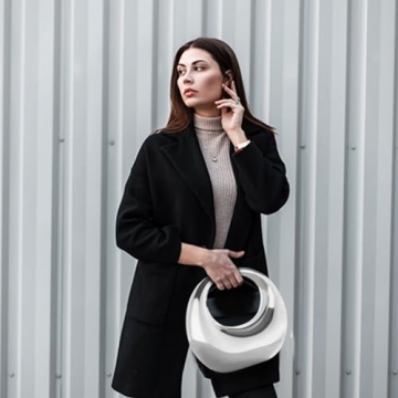 YYW Silver Moon Acrylic Evening Clutch Unique Handbag