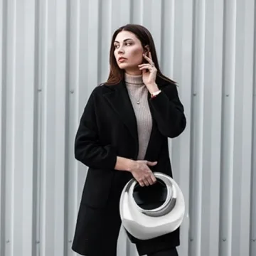 YYW Silver Moon Acrylic Evening Clutch Unique Handbag