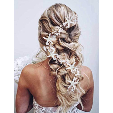 Elegant Starfish Wedding Hair Vine for Brides & Girls