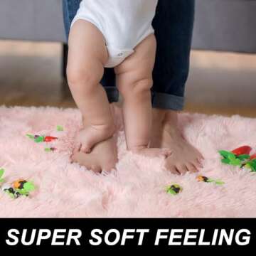 Fluffy Shaggy Home Decor Decorate Decorative Area Rugs Decoration Carpet for Bedroom livingroom play...