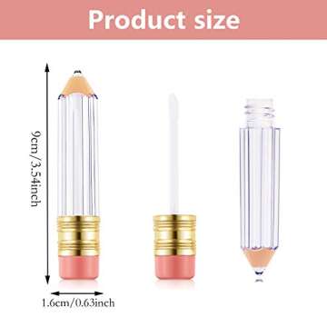 Blulu 24 Pcs Pencil Lip Gloss Tubes - Custom DIY Containers for Gifts