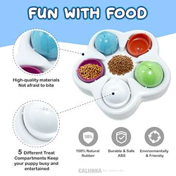 CALHNNA Dog Puzzle Toy for Interactive Play and Feeding