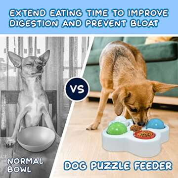 CALHNNA Dog Puzzle Toy for Interactive Play and Feeding