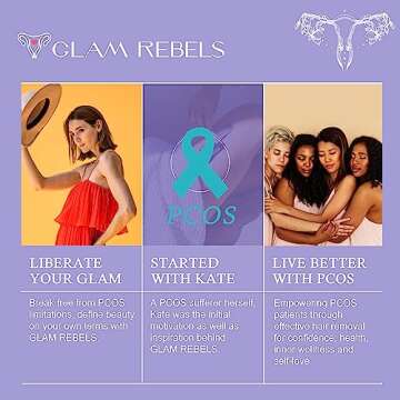 GLAM REBELS PCOSWAX Hard Wax Beads, 1lb Lavender Wax Beans For Sensitive Skin, Waxing For Face Chin Eyebrow Leg Bikini Brazilian, Gentle Waxing For Coarse Hair Removal Women At Home