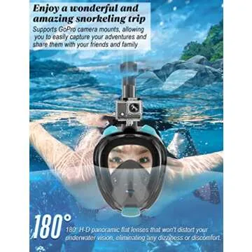 W WSTOO Full Face Snorkel Mask for Beginners and Travelers