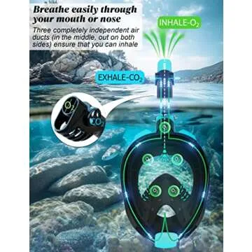 W WSTOO Full Face Snorkel Mask for Beginners and Travelers