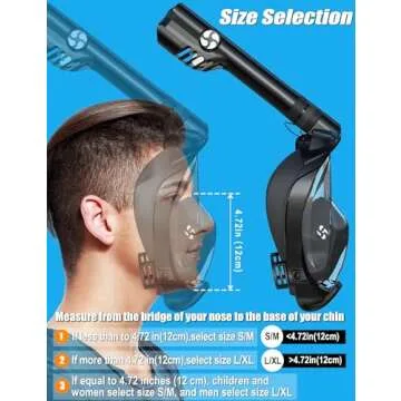 W WSTOO Full Face Snorkel Mask for Beginners and Travelers