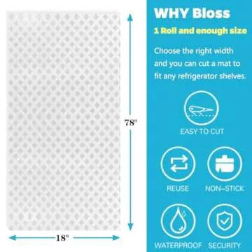 Bloss Refrigerator Liners - Washable & Versatile Shelf Protectors